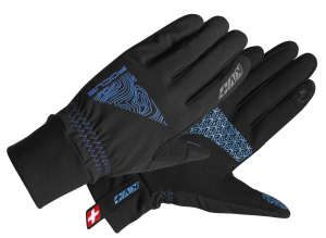 Перчатки лыжные KV+ FOCUS cross country gloves black\blue,  25G07.2 (р.XS)