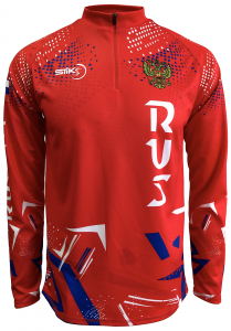 Футболка STIK RUS c длинным рукавом красная  SKU242021 (р.М)