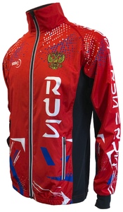 Разминочная куртка STIK ветрозащитная красная RUS2023 (р.34-XXL)
