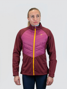 куртка NONAME HYBRID JACKET 24 WOS WINE RED/DK RASBERRYвинный красн./роз., размин.., же (р.XS)