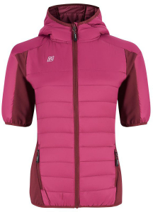 жилет NONAME SKI VEST 24 WOS WINE RED/DK RASBERRY,винный красн./розов., с капюшон., женс (р.М)