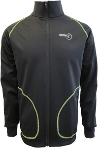Куртка soft-shell STIK черная с зелёной прострочкой (р.XS)