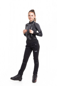 Брюки VICTORY CODE Active самосбросы с лямками unisex black дет  (р.158)