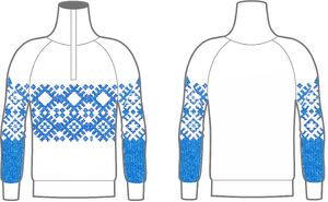Свитер KV+ CORTINA sweater woman white/blue 22U161.2 (р.XS)
