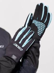 Перчатки лыжные KV+ COLD PRO cross country gloves black\turquoise, 25G05.121 (р.М)