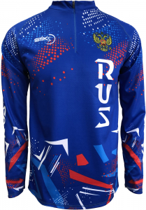 Футболка STIK RUS c длинным рукавом синяя SKU242023 (р.М)