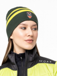 Шапка Moax Tradition Sport stripe (48001 олива/лайм ) 23575M (58)